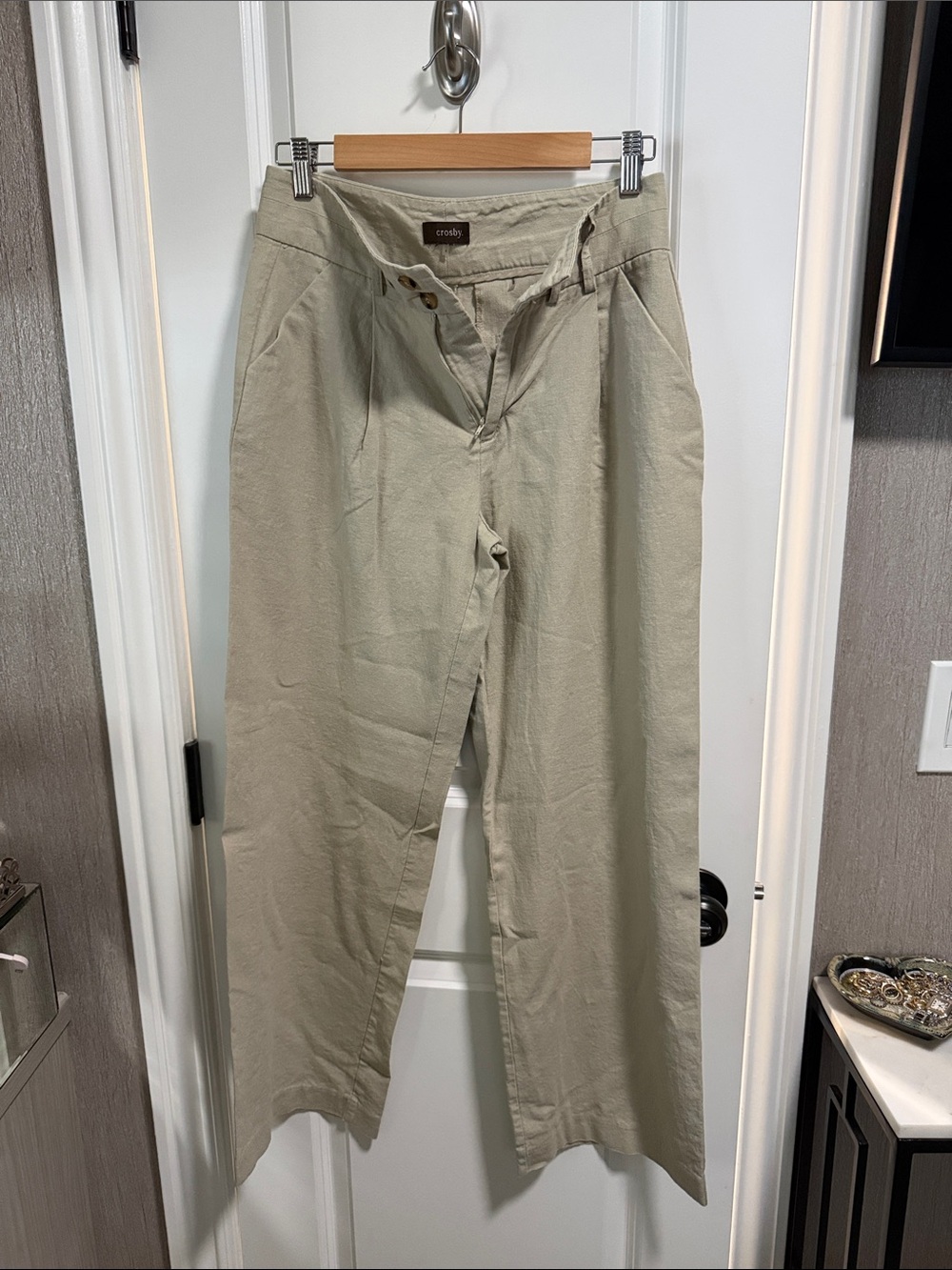 crosby. Wide-Leg Chinos in Light Khaki